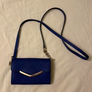 Calvin Klein blue wallet crossbody bag